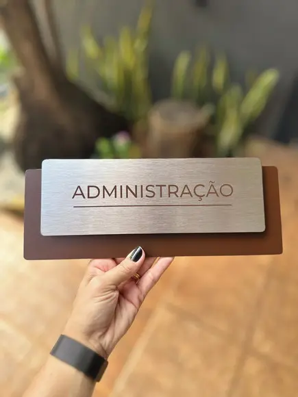 Placa de Identificação de Sala - Modelo Ardósia