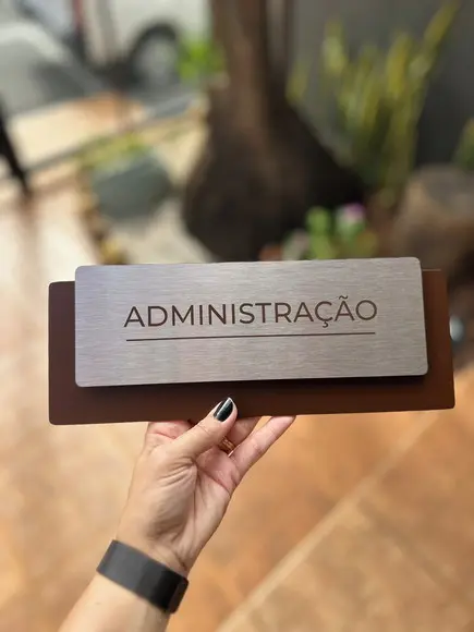 Placa de Identificação de Sala - Modelo Ardósia