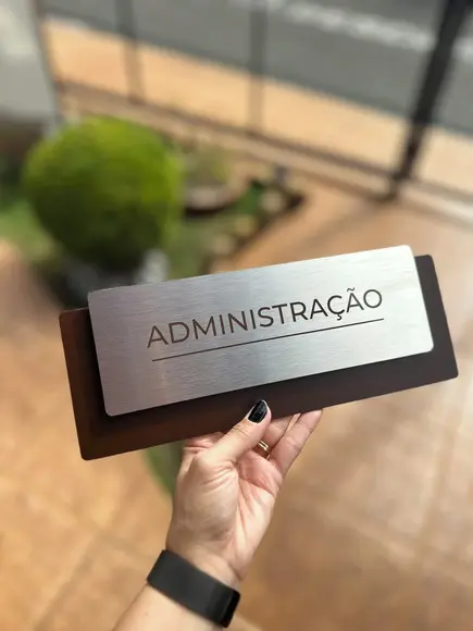 Placa de Identificação de Sala - Modelo Ardósia