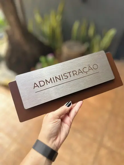 Placa de Identificação de Sala - Modelo Ardósia