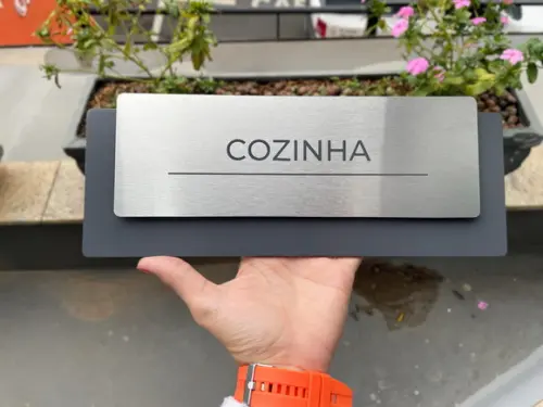 Placa de Identificação de Sala - Modelo Ardósia
