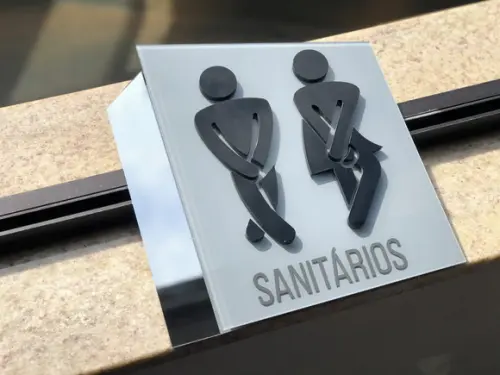 Placa de Identificação de Sala - Modelo Calcita Acrílico