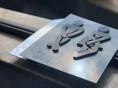 Placa de Identificação de Sala - Modelo Calcita Acrílico