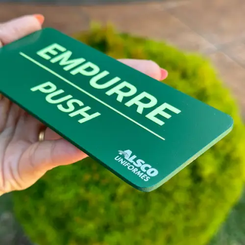 Placa de Identificação de Sala - Modelo Caulim 15x6