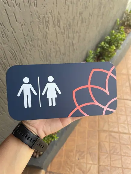 Placa de Identificação de Sala - Modelo Caulim 20x10