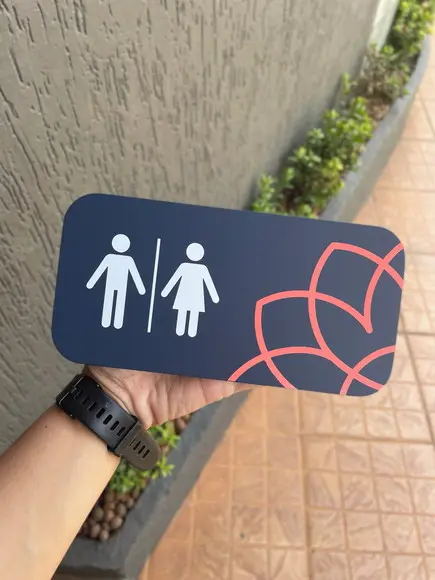 Placa de Identificação de Sala - Modelo Caulim 20x10