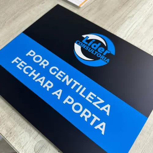 Placa de Identificação de Sala - Modelo Caulim 20x25