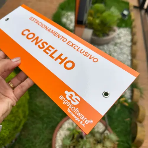 Placa de Identificação de Sala - Modelo Caulim 30x10