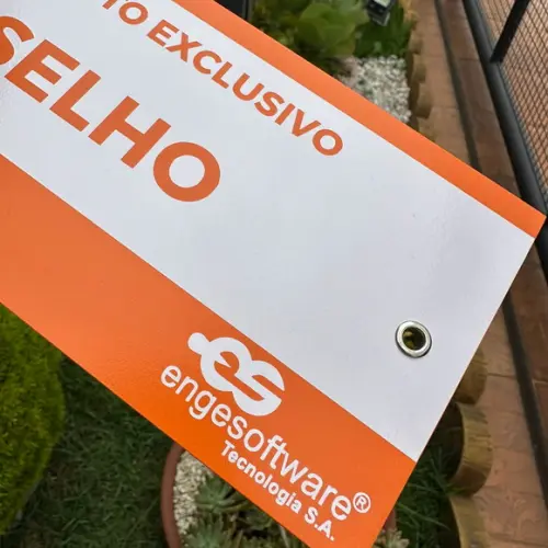 Placa de Identificação de Sala - Modelo Caulim 30x10