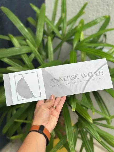 Placa de Identificação de Sala - Modelo Caulim 33x10