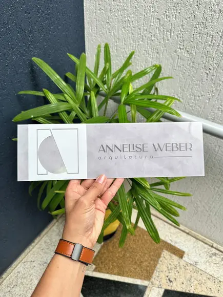 Placa de Identificação de Sala - Modelo Caulim 33x10