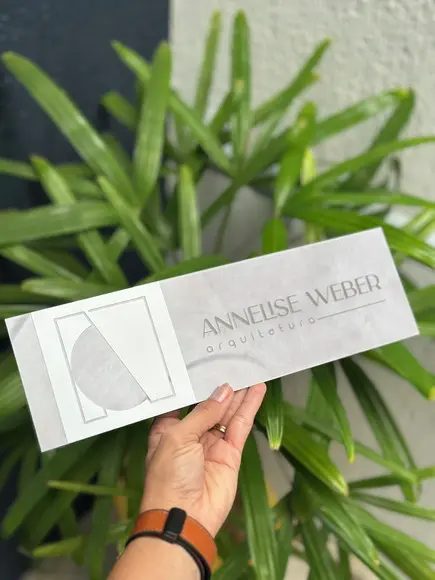 Placa de Identificação de Sala - Modelo Caulim 33x10