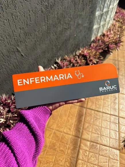 Placa de Identificação de Sala - Modelo Caulim Personalizado