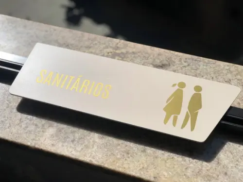 Placa de Identificação de Sala - Modelo Caulim Personalizado