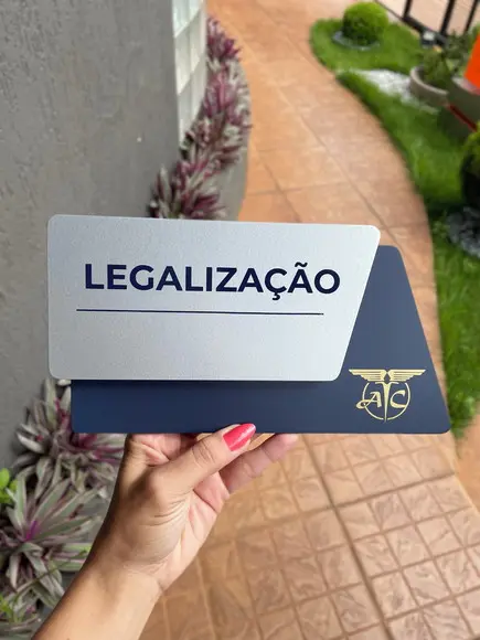 Placa de Identificação de Sala - Modelo Cianita