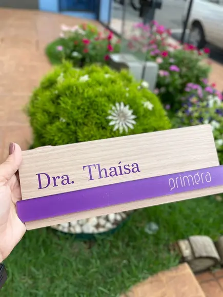 Placa de Identificação de Sala - Modelo Esmeralda mdf