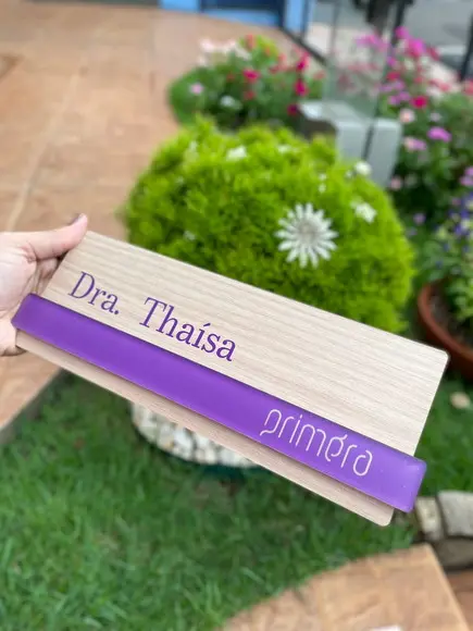 Placa de Identificação de Sala - Modelo Esmeralda mdf