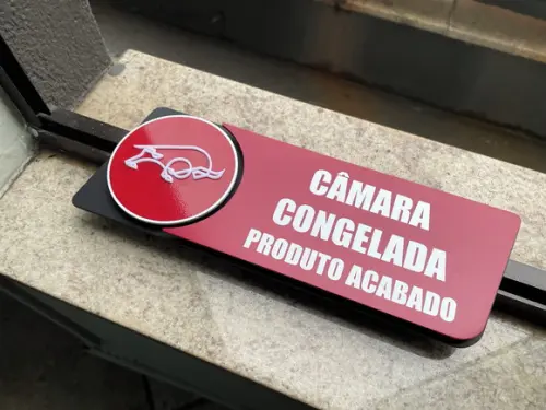 Placa de Identificação de Sala - Modelo Jaspe