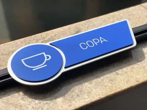Placa de Identificação de Sala - Modelo Jaspe