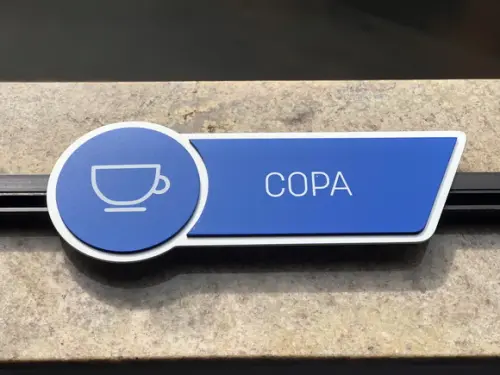 Placa de Identificação de Sala - Modelo Jaspe