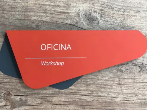 Placa de Identificação de Sala - Modelo Mármore