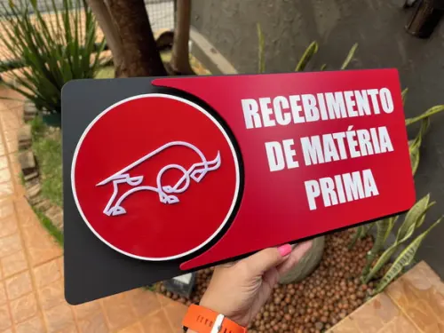 Placa de Identificação de Sala - Modelo Jaspe 45x20