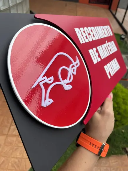 Placa de Identificação de Sala - Modelo Jaspe 45x20
