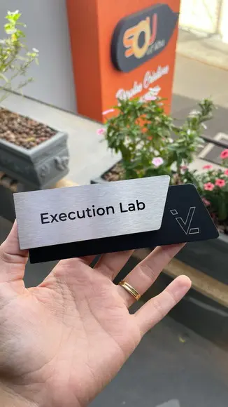 Placa de Identificação de Sala - Modelo Mini Onix Inox