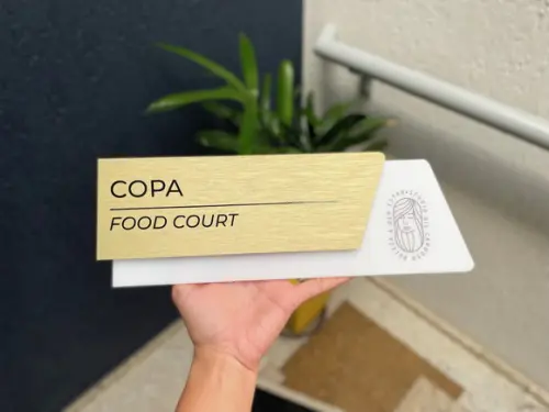 Placa de Identificação de Sala - Modelo Onix Acrílico