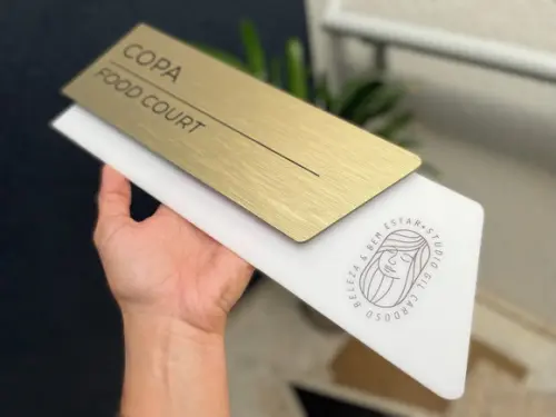 Placa de Identificação de Sala - Modelo Onix Acrílico
