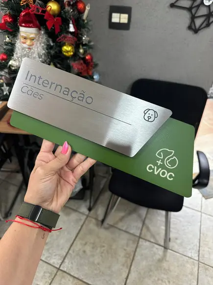 Placa de Identificação de Sala - Modelo Onix Inox