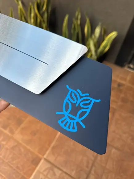 Placa de Identificação de Sala - Modelo Onix Inox