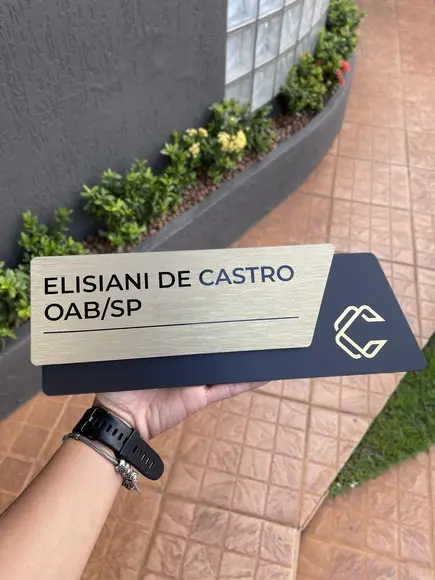 Placa de Identificação de Sala - Modelo Onix Inox