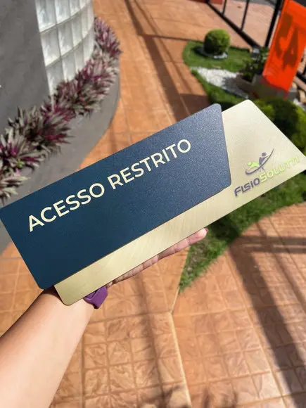 Placa de Identificação de Sala - Modelo Onix mdf