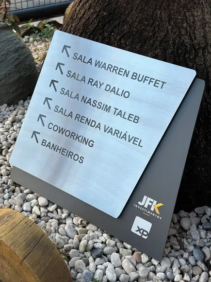 Placa de Identificação de Sala - Modelo Onix Personalizada
