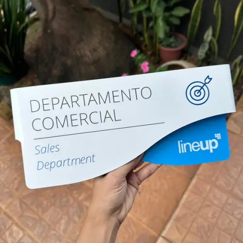 Placa de Identificação de Sala - Modelo Sodalita