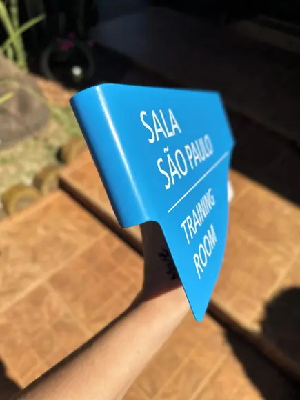 Placa de Identificação de Sala - Modelo Sodalita