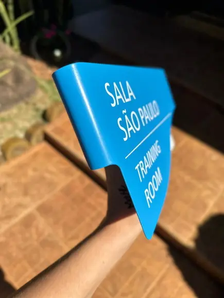 Placa de Identificação de Sala - Modelo Sodalita