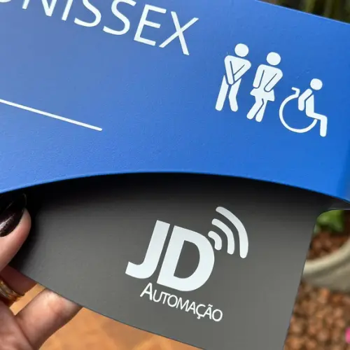 Placa de Identificação de Sala - Modelo Sodalita