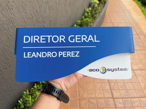 Placa de Identificação de Sala - Modelo Sodalita