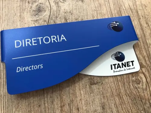 Placa de Identificação de Sala - Modelo Sodalita