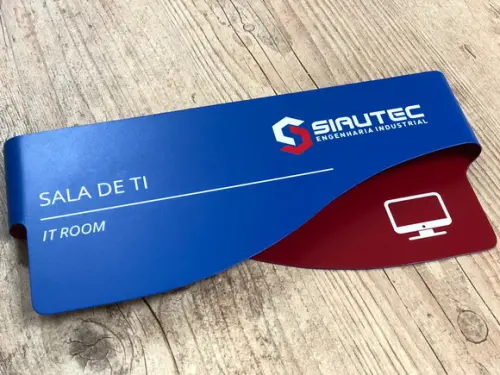 Placa de Identificação de Sala - Modelo Sodalita