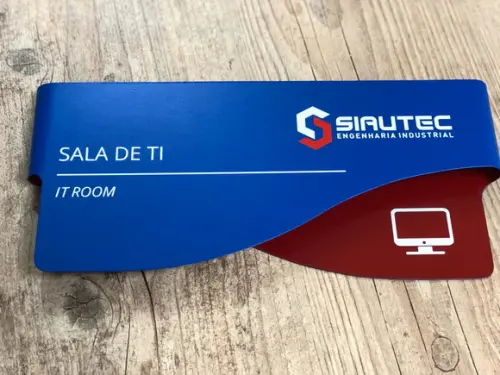 Placa de Identificação de Sala - Modelo Sodalita