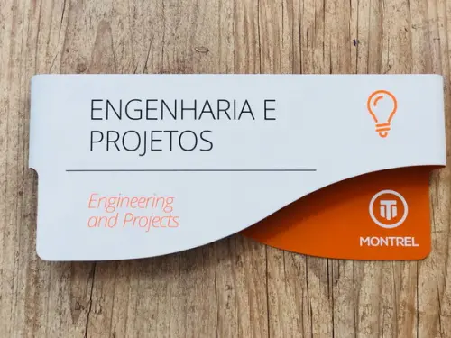 Placa de Identificação de Sala - Modelo Sodalita