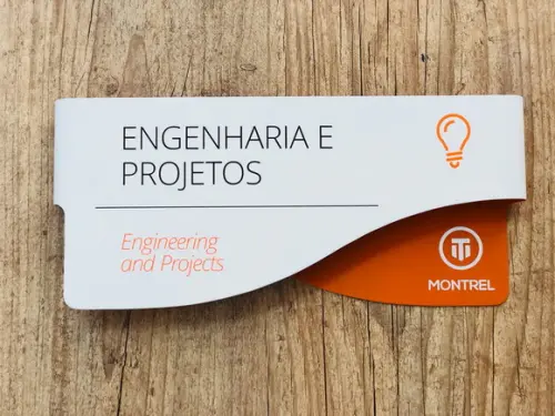 Placa de Identificação de Sala - Modelo Sodalita
