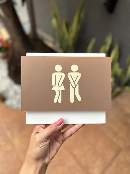 Placa de Identificação de Sala - Modelo Topázio 20x16
