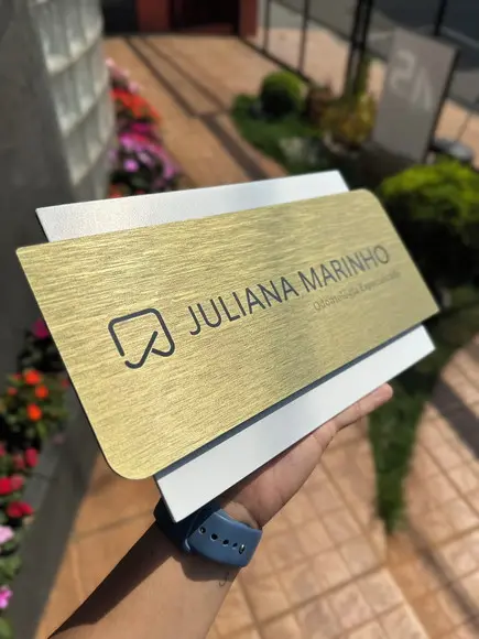 Placa de Identificação de Sala - Modelo Topázio 17x13