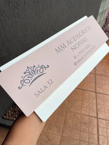 Placa de Identificação de Sala - Modelo Topázio 50x20