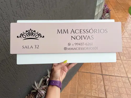 Placa de Identificação de Sala - Modelo Topázio 50x20