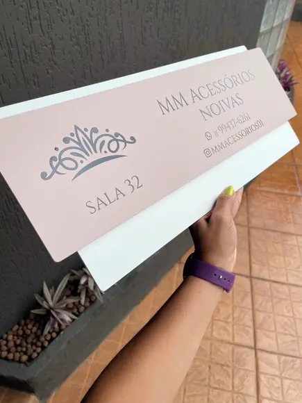Placa de Identificação de Sala - Modelo Topázio 50x20